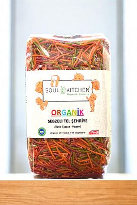 Organik Sebzeli Tel Şehriye 350gr - (İLAVE TUZSUZ) (VEGAN) ürün fotoğrafı