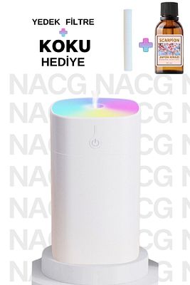 H2o Humidifier 400 Ml Ulrasonik Araba - Oda Hava Nemlendirici Buhar Makinesi Ve Aroma Difüzörü ürün fotoğrafı