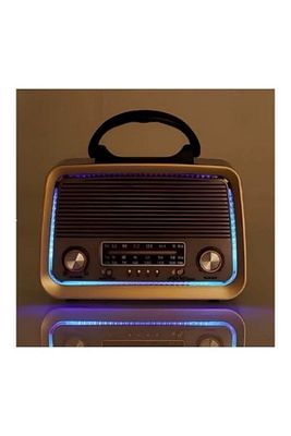 301 Eskitme Nostalji Tasarımlı Bluetoothlu Nostalji Radyo Fm-sd Kart-aux NSTJ000002001 ürün fotoğrafı