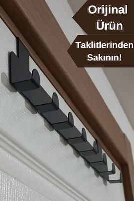 Metal Siyah Amerikan Kapı Arkası Askılık Organizer Askılık Ve Mutfak Banyo Kapı Arkası Askılık Mt60s ürün fotoğrafı