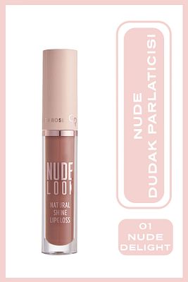 Nude Look Natural Shine Lipgloss No: 01 Nude Delight - Dudak Parlatıcısı ürün fotoğrafı