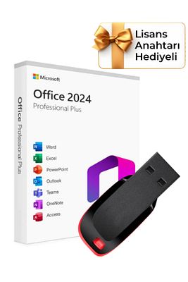 Office 2024 Pro Plus Kurulum Dosyalı Usb Bellek 16gb (LİSANS ANAHTARI HEDİYELİ) ürün fotoğrafı