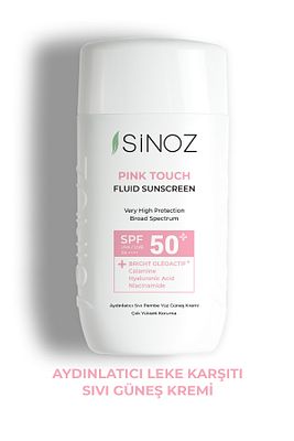 SPF50+ Pink Touch Aydınlatıcı Sıvı Yüz Güneş Kremi Yeni Nesil Filtreler Hibrit Formül 50ml - PA++++ ürün fotoğrafı