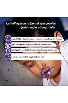 Ağız Kapama Bandı Çocuk Boy 10'lu Kutu 3-8 Yaş Arası ürün fotoğrafı