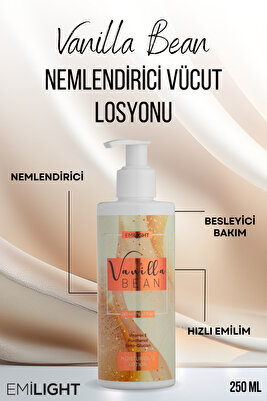 Nemlendirici Etkili, Vanilyalı Vücut Losyonu, Yoğun Nemlendirme Ve Hızlı Emilim Vücut Losyon 250ml ürün fotoğrafı