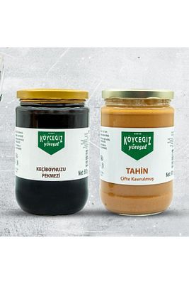 Çifte Kavrulmuş Tahin 600 G Cam Kavanoz Köyceğiz Yöresel Keçiboynuzu Pekmezi 8 ürün fotoğrafı