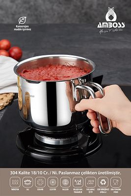 Saphire Indüksiyon Uyumlu Paslanmaz Çelik Sütlük Sosluk 14 Cm ürün fotoğrafı