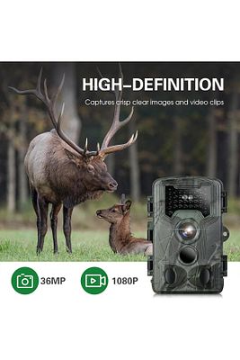 36MP 1080P Foto Kapan takip kamerası gece görüş 3 PIR sensörleri ile IP66 kızılötesi avcılık kamera ürün fotoğrafı