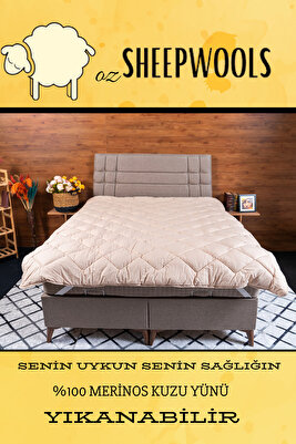 Yün Yorgan Battal Boy King Size Yün Yorgan %100 Merinos Kuzu Yünü %100 Pamuk Kumaş Yıkanabilir ürün fotoğrafı