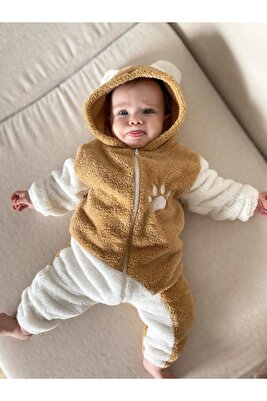 Welsoft Peluş Unisex Fermuarlı Kışlık Panda Bebek Uyku Tulumu ürün fotoğrafı