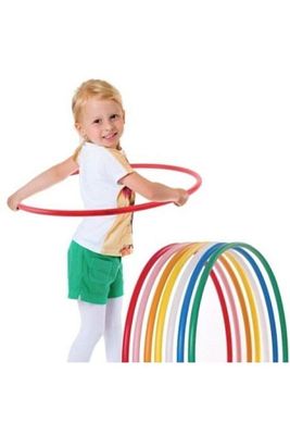 10 Adet Hulahop Renkli Hula Hop 60 Cm Hulalop Çember ürün fotoğrafı