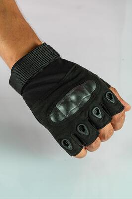 Outdoor Kesik Parmaksız Eldiven Asker Polis Dağcı Sporcu Bisikletçi Kemik Eldiveni - ürün fotoğrafı