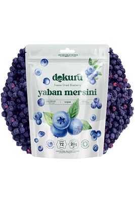 Yaban Mersini Kuru Meyve Cipsi - Dondurularak Kurutulmuş Freeze Dried Çıtır Yaban Mersini ürün fotoğrafı