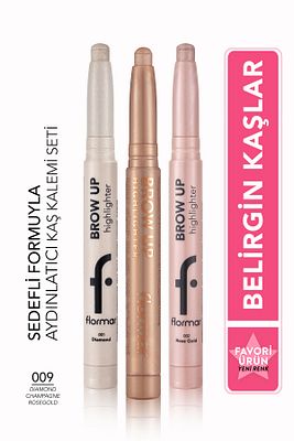 Aydınlatıcı Kaş Kalemi Brow Up 3'lü Set- Diamond/ Champagne/ Rose Gold ürün fotoğrafı