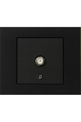 Ovivo Grano Siyah Natural Uydu Tv Prizi F Konnektör + Çerçeve Dahil 5 Adet ürün fotoğrafı
