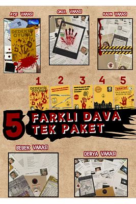 Dedektif Oyunu-dedektiflik Suç Çözümleme-suçluyu Bulma-5'li Paket ürün fotoğrafı