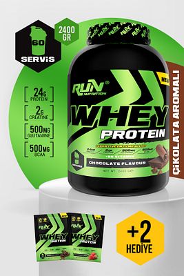 Whey Protein - 2.4 Kg - Çikolata Aromalı - 60 Servis - Hediyeli ürün fotoğrafı