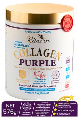 %100 Saf ve Doğal Mor & Çoklu Kolajen Peptitleri içeren Lipozomal Teknoloji Diyet Takviyesi (576gr) ürün fotoğrafı
