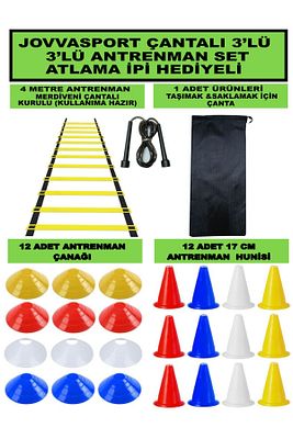 Çantalı Antrenman Seti 4mt Merdiven 12 Çanak 12 Huni Atlama Ipi Hediyeli ürün fotoğrafı
