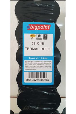 Termal Pos Yazarkasa Rulosu 56x16 10 Adet 1 Paket ürün fotoğrafı
