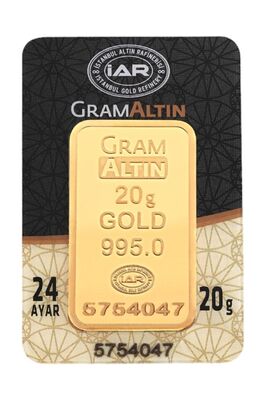 20 Gram Külçe Gram Altın 24 Ayar S000021 ürün fotoğrafı