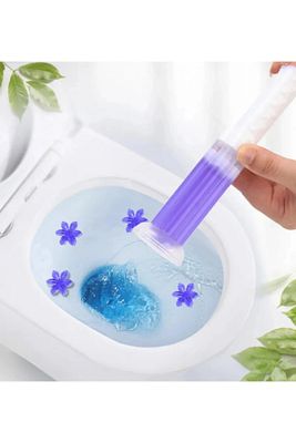 Mor Tuvalet Temizleme Jeli Klozet Banyo Koku Giderici Damga Seti Desenli Koku Giderici Wc Jeli ürün fotoğrafı