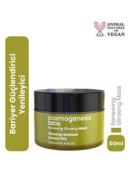 %10 Ginseng Krem Maske 50ml - Durulanan Yüz Maskesi Yenileyici Bariyer Güçlendirici Ve Onarıcı Vegan ürün fotoğrafı