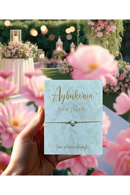 Kişiye Özel Isimli Şans Bilekliği Söz, Nişan, Kına, Nikah, Düğün Hediyesi 15 Adet ürün fotoğrafı