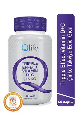 Üçlü Vitamin Takviyesi C, D Ve Çinko 60 Kapsül ürün fotoğrafı