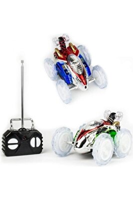 Uzaktan Kumandalı Takla Atan Işıklı Akrobat Oyuncak Araba Yeşil Renk Dasher Mg ürün fotoğrafı