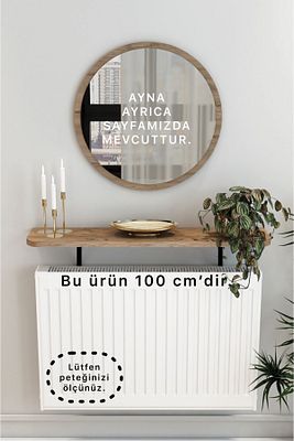 Atlantik Çam Petek Üstü Tak Çıkar , Uçan Raf & Dresuar Duvar Montajsız Oval Kesim 100 Cm ürün fotoğrafı