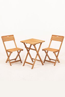 Balkon Bahçe Mutfak 3'lü Bistro Set Katlanır ürün fotoğrafı