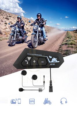 Kask Kulaklık Bt22 Bluetooth Motosiklet Kulaklık 5.0 Bluetooth Intercom Motosiklet Kulaklık ürün fotoğrafı