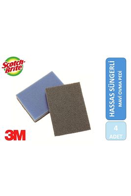 3m Scotch Brite 400 Mavi Orta Hassas Süngerli Ovma Pedi 4'lü ürün fotoğrafı