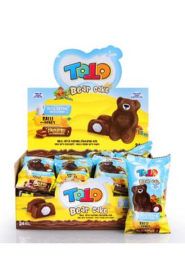 Toto Bear Kek Ballı Süt Kremalı Çikolatalı Kek 40 Gr. 24 Adet (1 KUTU) ürün fotoğrafı