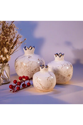 3lü Dekoratif Nar ürün fotoğrafı