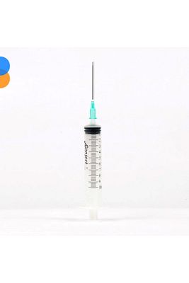 Genject 3p 10ml (CONTALI) Yeşil Iğneli Enjektör 21gx38mm 250'li Kutu ürün fotoğrafı