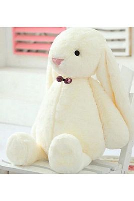 Uyku Arkadaşım Papyonlu Uzun Kulak Bunny Peluş Tavşan 65 Cm ürün fotoğrafı
