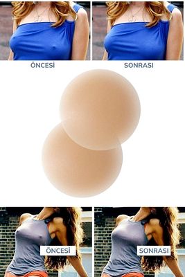 Silikon Göğüs Ucu Kapatıcı Gizleyici Bant Aparat Nipple Pad Sütyen Göğüs Ucu Gizleme Bandı ürün fotoğrafı