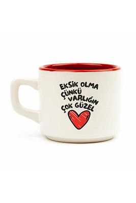 Eksik Olma Çünkü Varlığın Çok Güzel Beyaz Venüs Kupa - Hediye Seramik Kupa ürün fotoğrafı