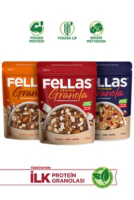 Protein Granola 3'lü Mix Paket - Hindistan C. & Kırmızı Meyveler & Karışık Kuruyemişli (270G) ürün fotoğrafı