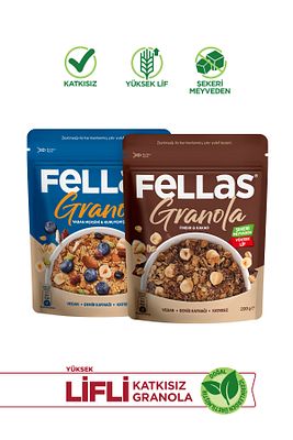 Granola 2'li Paket - Yaban Mersini & Kuruyemişli 200 G Fındık & Kakaolu 200 G ürün fotoğrafı