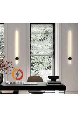 Modern Dekoratif Led Duvar Aplik 70 Cm Siyah 1 Adet (PİLLİ DEĞİLDİR) ürün fotoğrafı