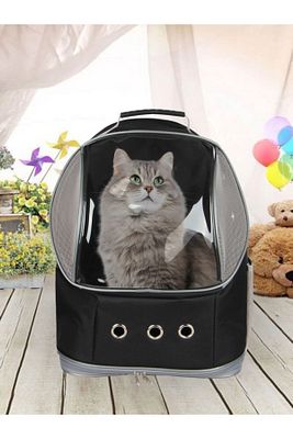Ufo Kedi Ve Köpek Seyahat Çantası Ön Şeffaf Astronot ürün fotoğrafı