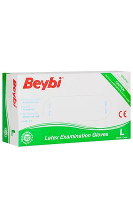 Latex Pudralı Muayene Eldiveni Lateks 100'lü (l) Large ürün fotoğrafı