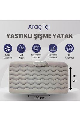Şişme Yatak Araç Içi Şişme Yatak Çanta Elektrikli Pompa Tamir Kiti Ve Yastıklı Yatak Seti ürün fotoğrafı