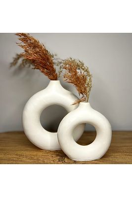 Halka Vazo Büyük & Küçük Ikili Set(19X17 VE 15X14 CM) ürün fotoğrafı