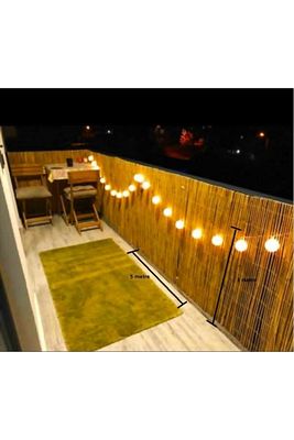 Doğal Kamış Hasır Çit 1 X5 Metre Balkon Çiti Bahçe Çiti , Hasır Bambu Çit, Bahçe Çiti Ve Gölgelik ürün fotoğrafı