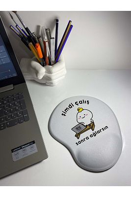 Şimdi Çalış Sonra Ağlarsın Baskılı Bilek Destekli Mousepad ürün fotoğrafı