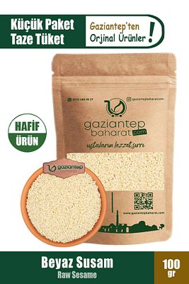 Beyaz Susam 100gr - Gaziantep’ten Doğal Ve Taptaze Lezzet ürün fotoğrafı